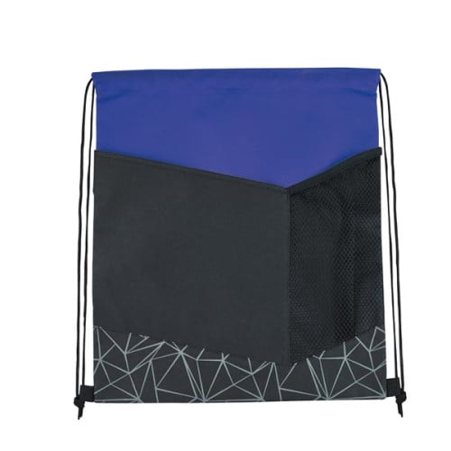 Reflective Geometric Drawstring Backpack