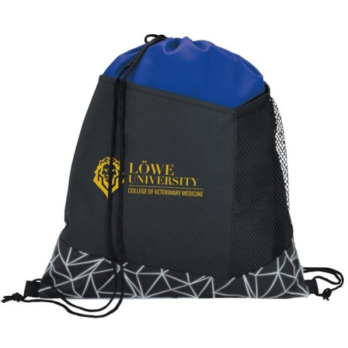 Reflective Geometric Drawstring Backpack