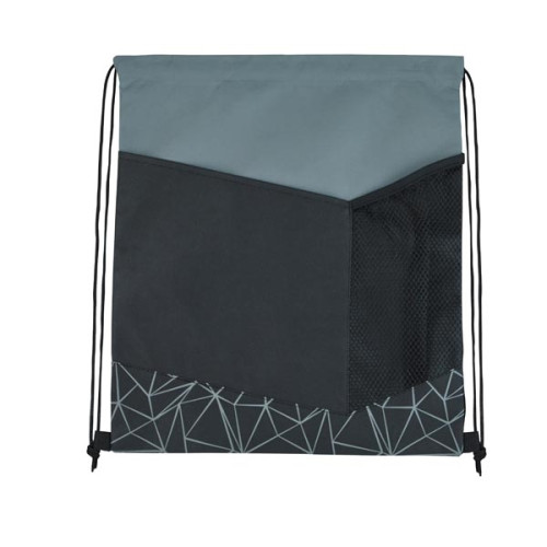 Reflective Geometric Drawstring Backpack