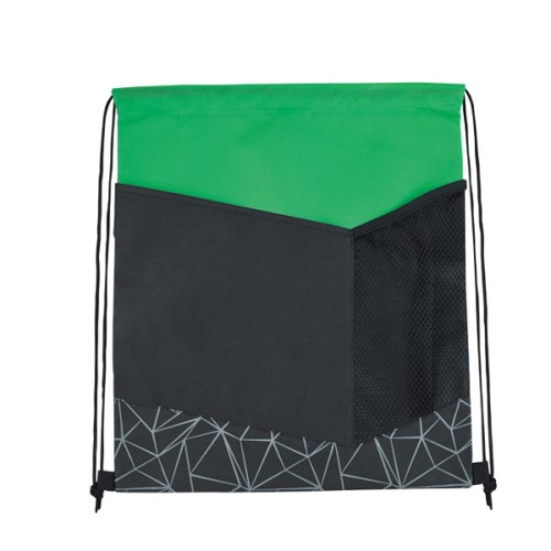 Reflective Geometric Drawstring Backpack