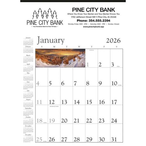 Triumph® Calendars Decorator Memo (White) Calendar