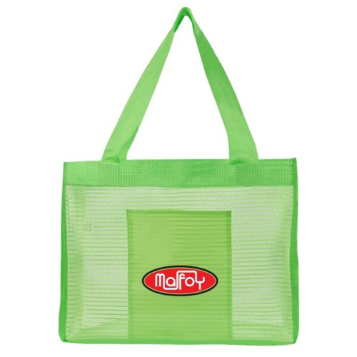 Sheer Striped Tote Bag