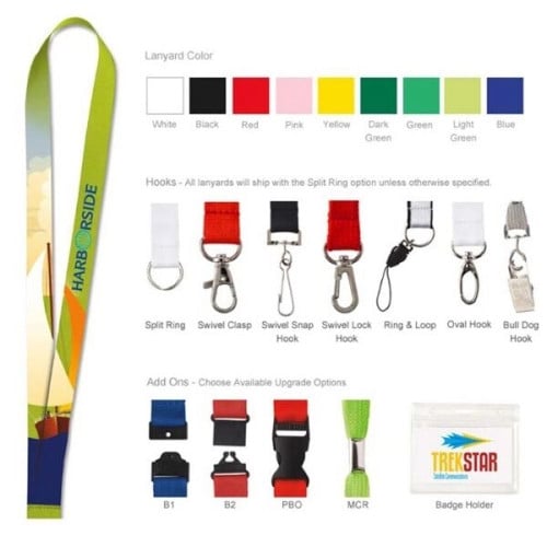 Universal Source® 3/8" Polyester 4 Color Lanyard
