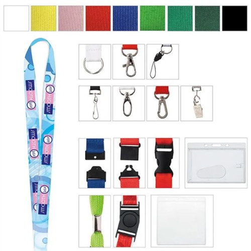 Universal Source® 3/8" Polyester 4 Color Lanyard