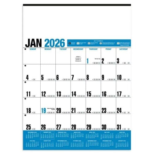Products Yearly Record® Blue Calendar