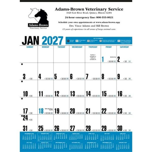 Products Yearly Record® Blue Calendar