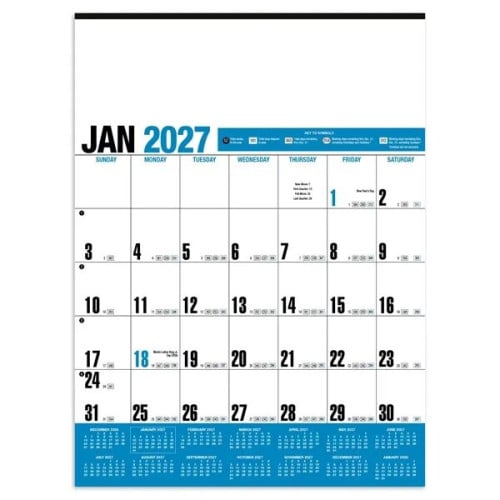 Products Yearly Record® Blue Calendar
