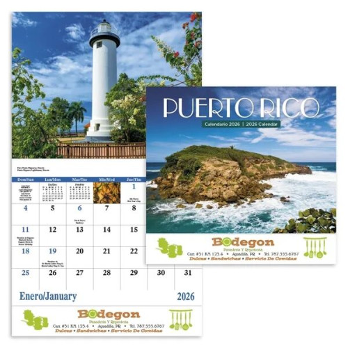 Good Value™ Puerto Rico - Stapled Calendar