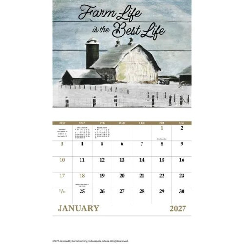 Good Value™ Country Days - Stapled Calendar