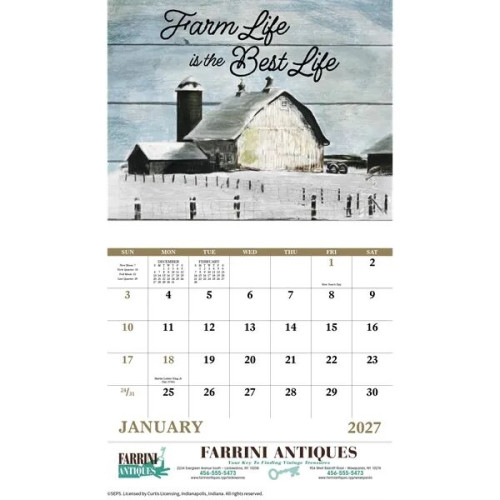 Good Value™ Country Days - Stapled Calendar