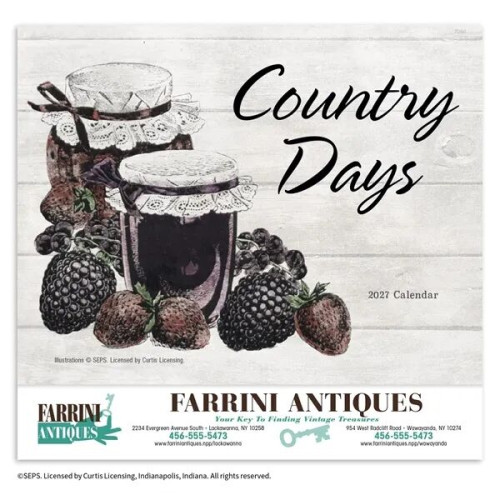 Good Value™ Country Days - Stapled Calendar