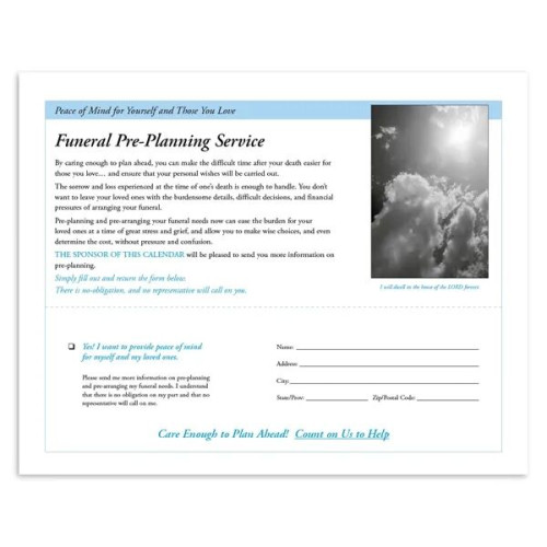 Good Value™ God's Gift w Funeral Pre-Planning Sheet - Spi...
