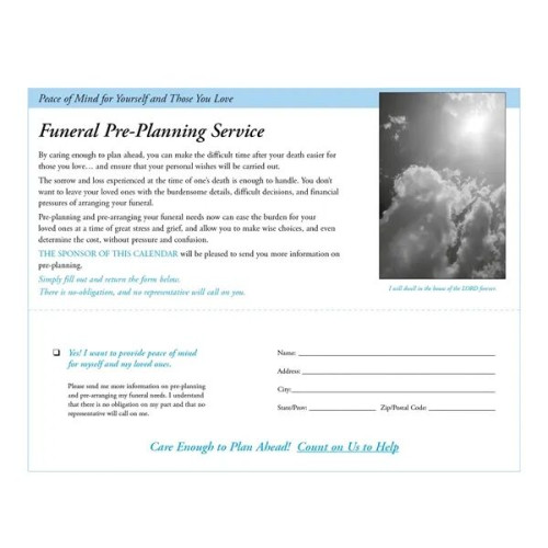 Good Value™ God's Gift w Funeral Pre-Planning Sheet - Spi...