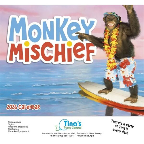 Good Value™ Monkey Mischief - Stapled Calendar