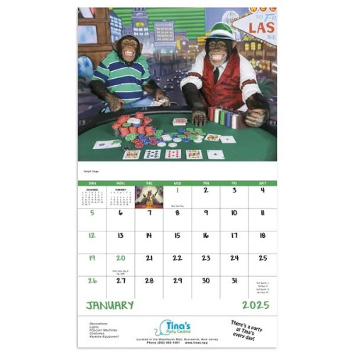 Good Value™ Monkey Mischief - Stapled Calendar