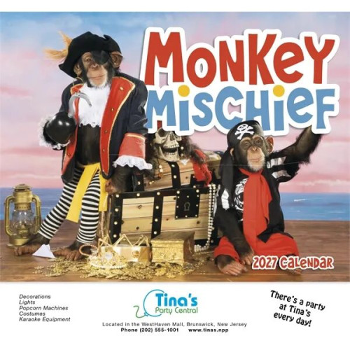 Good Value™ Monkey Mischief - Stapled Calendar