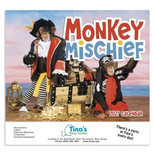 Good Value™ Monkey Mischief - Stapled Calendar