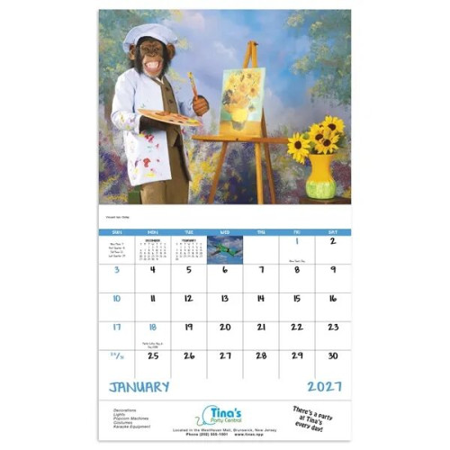 Good Value™ Monkey Mischief - Stapled Calendar