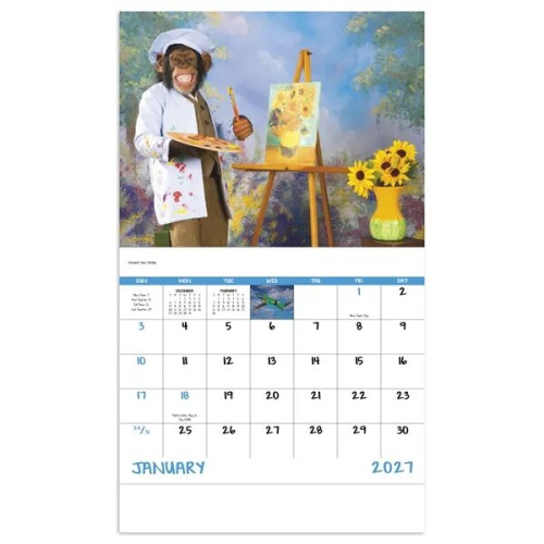 Good Value™ Monkey Mischief - Stapled Calendar