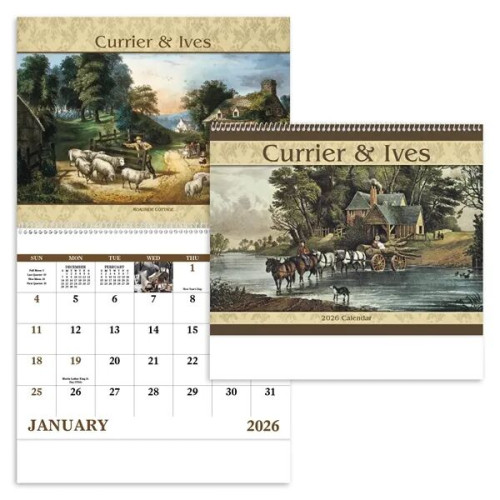 Good Value™ Currier & Ives - Spiral Calendar