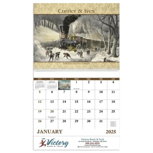 Good Value™ Currier & Ives - Spiral Calendar