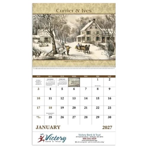 Good Value™ Currier & Ives - Spiral Calendar