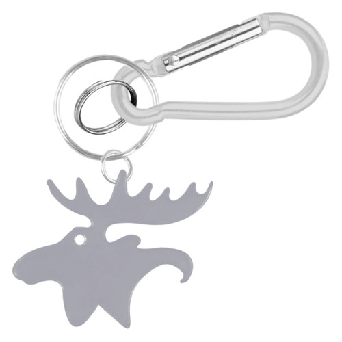Moose Shape Bottle Opener Key Chain with Carabiner