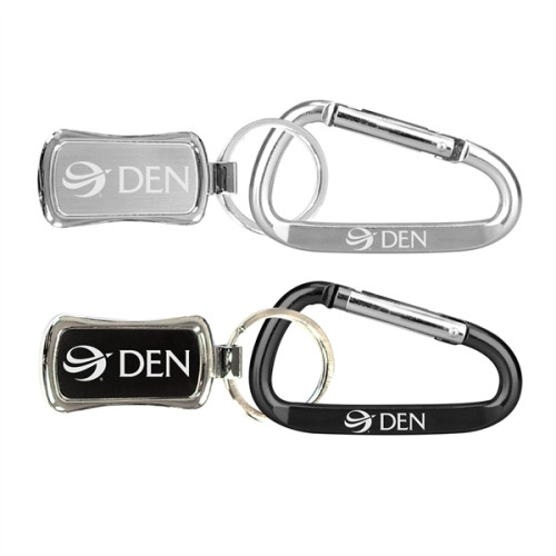 Chrome Metal Key Holder with Carabiner