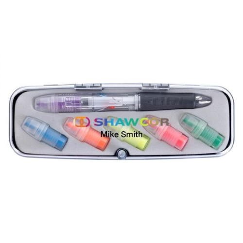 Tri-Color Pen and Highlighter Set