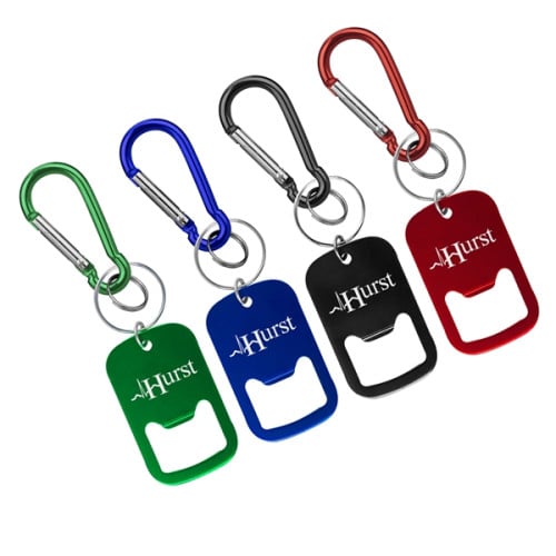 Metal Bottle Opener with Key Ring and Carabiner