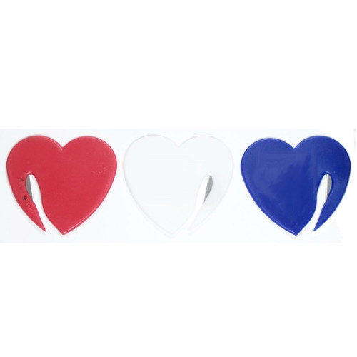 Jumbo size heart shaped letter opener