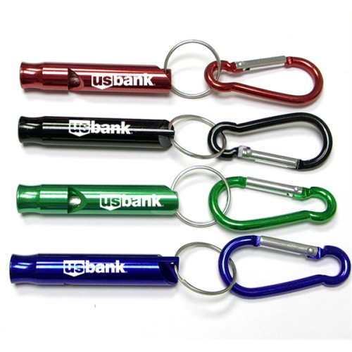 Whistle with carabiner key chain