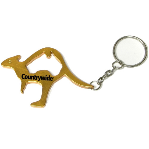 Kangaroo shape bottle opener keychain