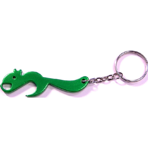 Squirrel shape bottle opener key chain