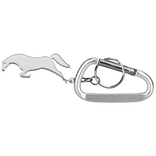 Horse Shape Bottle Opener Keychain and Carabiner