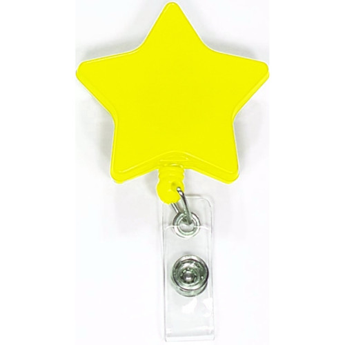 Star shape retractable badge holder with lanyard