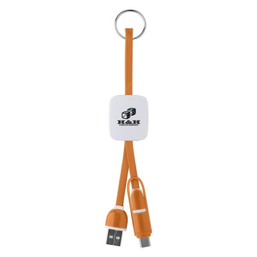 Slide Charging Cables on Key Ring