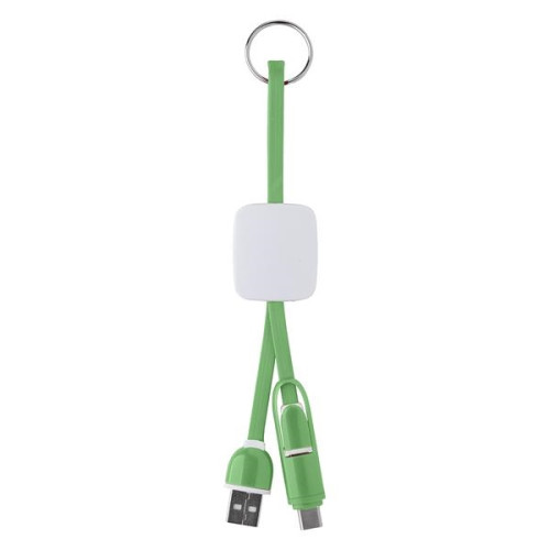 Slide Charging Cables on Key Ring