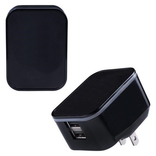 Light-Up-Your-Logo Duo USB Wall Charger