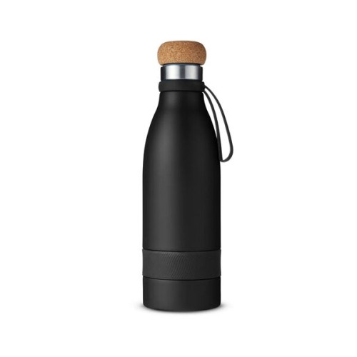 19 oz Double Wall Vacuum Insulated Bottle With Cork Lid