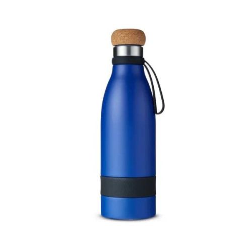 19 oz Double Wall Vacuum Insulated Bottle With Cork Lid