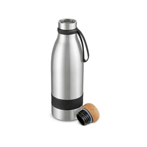 19 oz Double Wall Vacuum Insulated Bottle With Cork Lid
