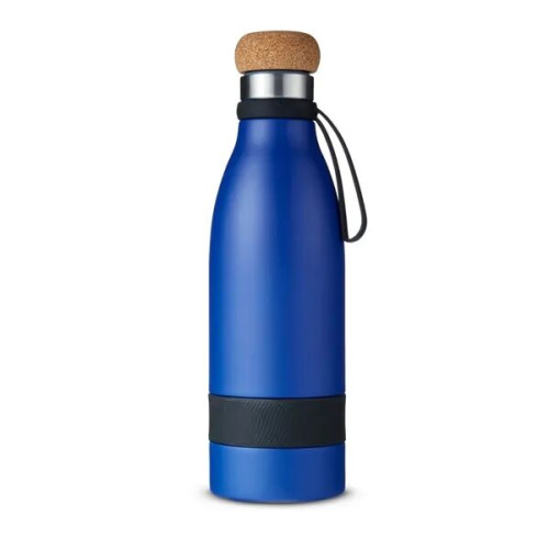 19 oz Double Wall Vacuum Insulated Bottle With Cork Lid
