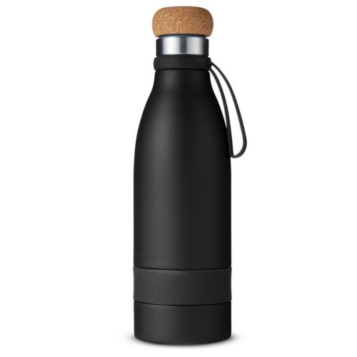 19 oz Double Wall Vacuum Insulated Bottle With Cork Lid
