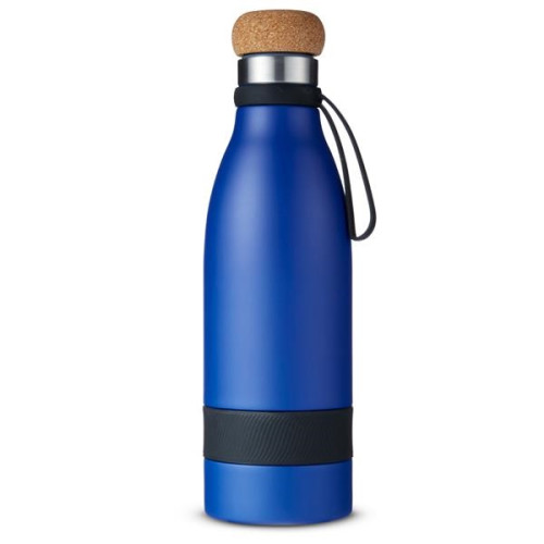 19 oz Double Wall Vacuum Insulated Bottle With Cork Lid