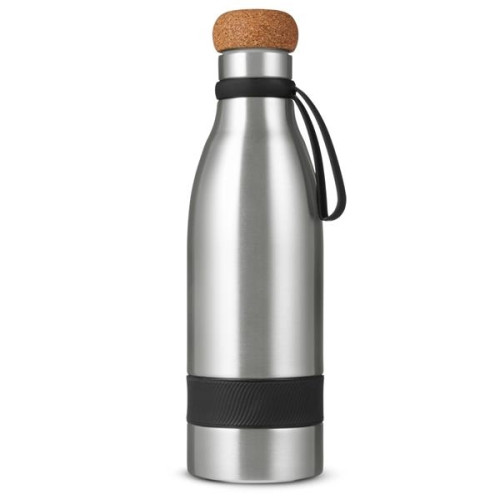 19 oz Double Wall Vacuum Insulated Bottle With Cork Lid