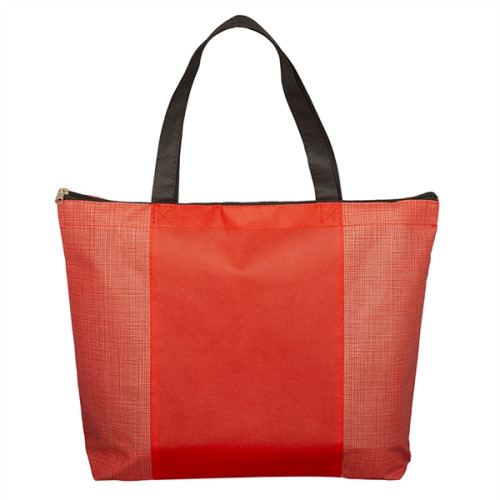 Tonal Non-Woven Zipper Trade Show Tote Bag