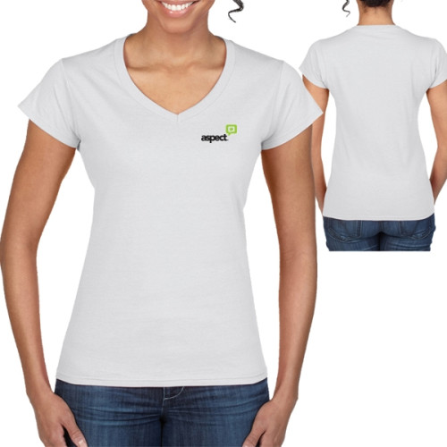 Gildan® Softstyle® Ladies V-Neck T-Shirt - 4.5 oz.