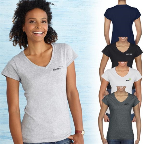 Gildan® Softstyle® Ladies V-Neck T-Shirt - 4.5 oz.