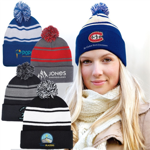 Knit Beanie With PomPom